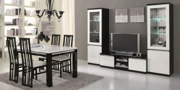 Roma Cromo Woonkamer Zwart Wit